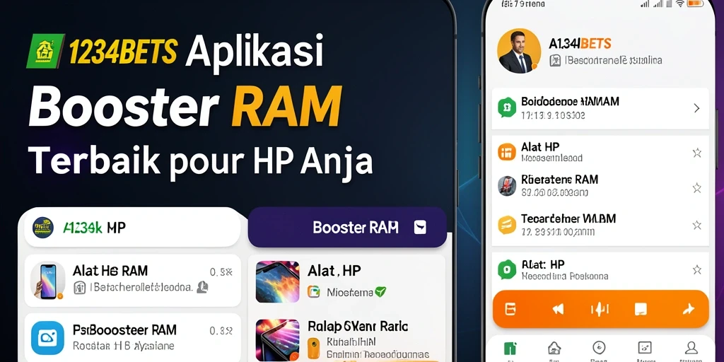 Tampilan antarmuka 1234BETS untuk Booster RAM yang user-friendly.