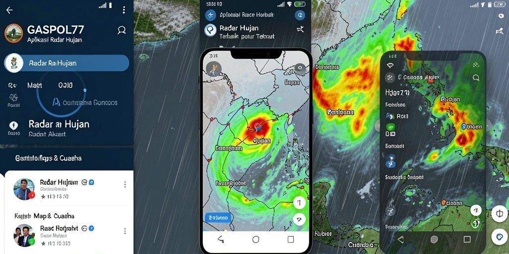 Tampilan antarmuka GASPOL77 menampilkan radar hujan yang jelas dan informatif.