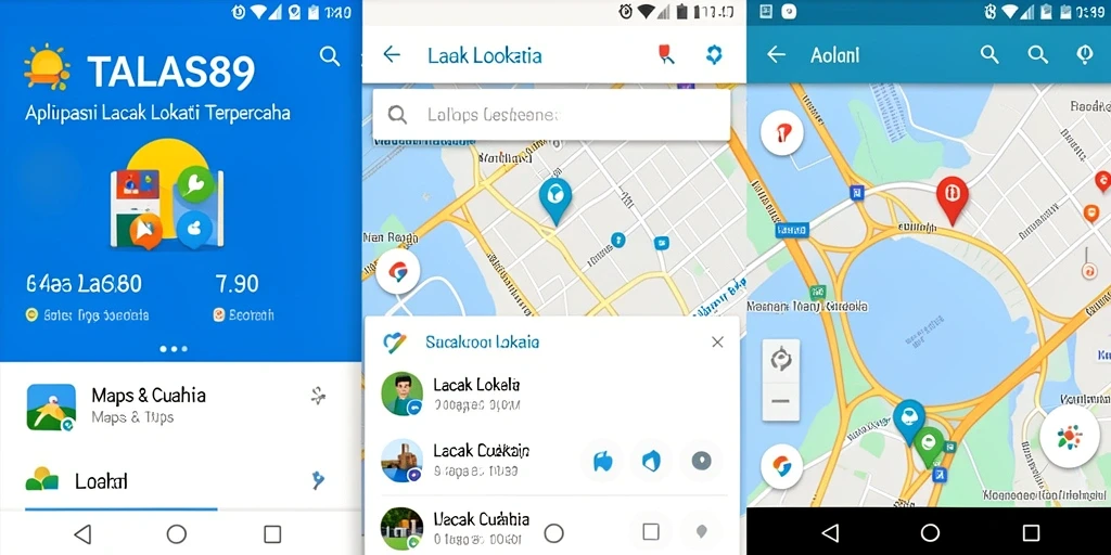 Tampilan antarmuka TALAS89 untuk fungsi Lacak Lokasi yang intuitif.