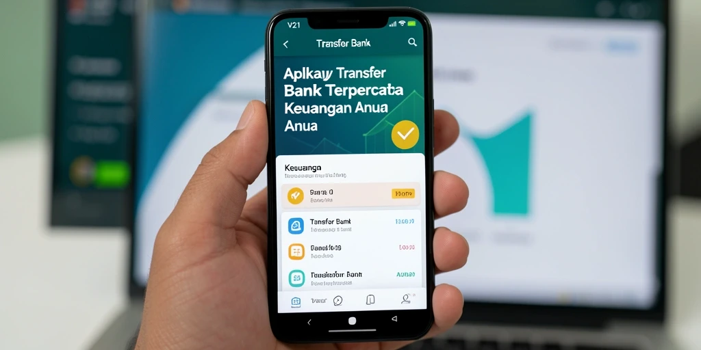 Antarmuka V21 yang intuitif dan mudah digunakan untuk transfer bank.