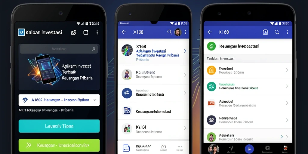 Screenshot antarmuka aplikasi X168 menampilkan fitur investasi yang menarik.